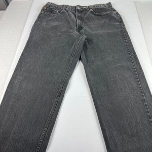 VTG 90s Levi's Jeans Men 36x33* 550 Relaxed Straight Black Faded Denim Tag 38x36